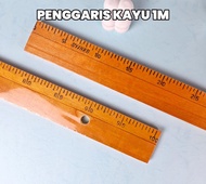 Penggaris Kayu 100 CM / Mistar Kayu / Penggaris Papan Tulis - Murah