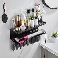 Yimerlen Airwrap Storage Holder Compatible with Dyson Airwrap Wall Mount Storage Rack for Curling Iron Attachments and Complete Styler (white, sus304) (Black, sus304)