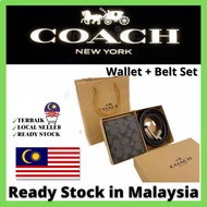 120 cm COACH_Belts +Purse Men Belts Leather Luxury Strap Male Wallet For Man With Box and Paper Bag