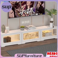 SUPfurniture Nordic Style White Tv Console Cabinet Tv Cabinet Transparen Display Cabinet Book Shelf Storage Cabinet Bedside Cabinet with Filp Door Z4u0 OKT4 CDR0