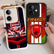 G-48 A_Arsenal FC Casing for OPPO A3X A3 A5X A5 Pro A5i 5G Black and white