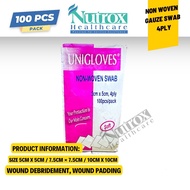 <spots> Unigloves 4ply NON-WOVEN SWAB 5cm x 5cm 7.5cm x 7.5cm 10cm x 10cm is 100pcspack