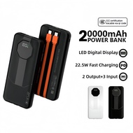 [SG Stock] CCC QR Code 20000 mAh Power Bank Fast Charging with Built in Cable 22.5W Portable Charger