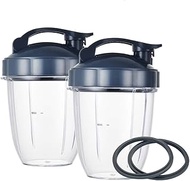 Blender Cups for Nutribullet Blender, Blender Replacement Parts 18OZ Cups with 2 Flip Top To Go Lids