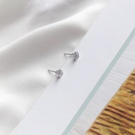 Bông Tai Bạc Nguyên Chất s999 Đính Đá Cao Cấp