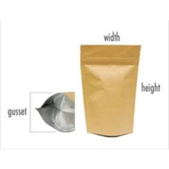 Standing Pouch Kraft Aluminum Foil + Ziplock 16 X 24