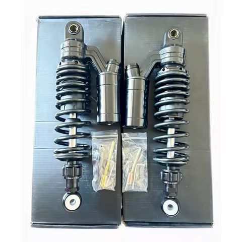 2pcs Motorcycle Universal 285mm - 360mm Rear Air Shock Absorbers Suspension For Honda Yamaha Kawasak