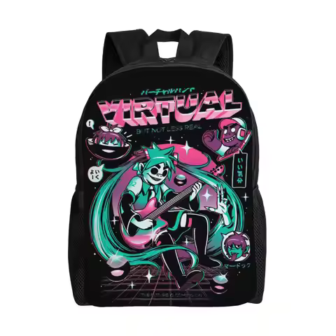 Virtual Band Gorillaz Punk Rock Backpack Aesthetic Backpacks Girl Trekking Lightweight School Bags D