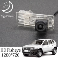 Owtosin HD 1280*720 Fisheye Rear View Camera For Renault Duster/Dacia Duster/For Nissan Terrano 2009-2018 Car Parking Mo