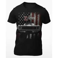 Vintage Chevy Camaro Z28 American Muscle Car Patriotic Short-Sleeve T-Shirt