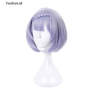 Wig Rambut Pendek Warna Ungu Muda Untuk Cosplay