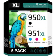 950XL and 951XL Ink Cartridges Combo pack (5-Pack) Replacement for HP 950XL 951XL Ink Cartridges for