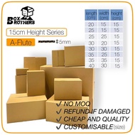 CARTON BOX/PACKING BOX/BOX PACKAGING/BOX KOTAK/A Flute/15CM HEIGHT SERIES