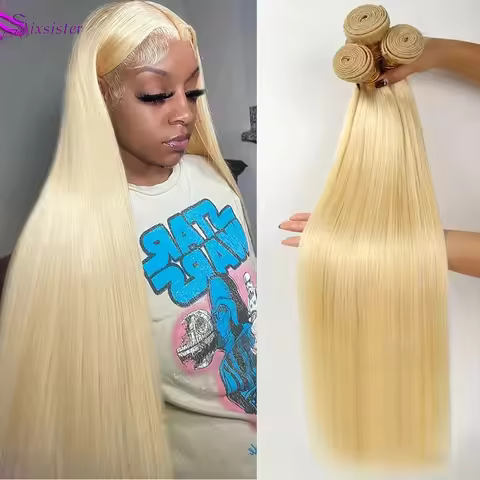 613 Bundles Human Hair Straight Blonde Human Hair Bundles 100% Brazilian Virgin Hair Bundle 100G 613