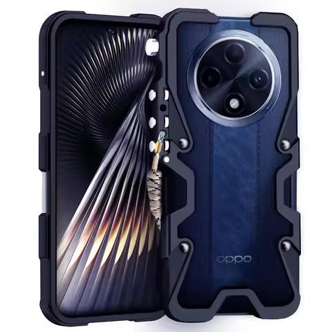 Luxury Armor Metal Aluminum Phone Bumper For Oppo K15 K14X K12+ A5X A5 A3 A6 F31 Pro Cover Mechanica