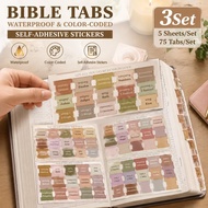 3Set Index Bible Sticker Tabs Bible Index Tab Bible Book Colorful Waterproof Bible Tabs For Bible