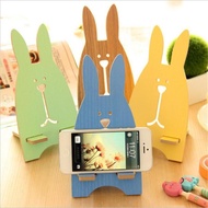 Spot creative mobile phone holder cute bear mobile phone holder cartoon prison rabbit wooden mobile phone holder mobile phone holder