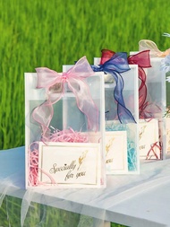 1/5/10/20/30pcs Transparent Matte Plastic Gift Bags, Waterproof, Dustproof, Tear-Resistant, Suitable
