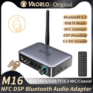 VAORLO เครื่องรับสัญญาณเสียง5.1บลูทูธ3.5Mm,เครื่องส่งสัญญาณ Mm AUX/RCA/USB U-Disk Tf/ 6.5 Micrphone คาราโอเกะร้องเพลง /Coaxial/Optical Fiber DSP ตัวรับสัญญาณ WiFi เพลง HIFI สำหรับ T V PC รถเครื่องขยายเสียงลำโพง