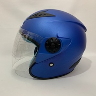 BXP Vixion Helmet Mattebiru - Plain SNI Adult Helmet