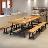 Table Chair Simple Combination Large Cafe Solid Wood Log 2YH2