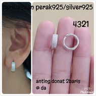PUTIH MATA White EYE DONUT VALVE EARRINGS 4321 SILVER 925 DS