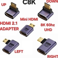 Avpro adapter hdmi 2.1 8k 60hz to mini hdmi uhd c8k supports quality tv camera pc