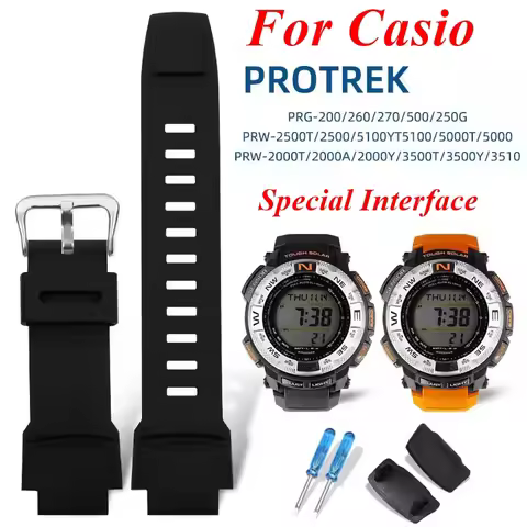 For Casio PROTREK PRG-200/260/270/500/250G PRW-2500/5100//5000 PRW-2000 PRW-3500 Watch Strap Watchba
