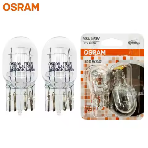 OSRAM Original W21/5W 7440 Car Tail Brake Back-up Signal Lights Turn Side Bulbs Halogen Light Auxili