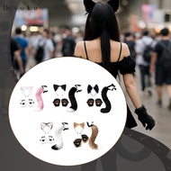 [Cuticate1] Cat Ears And Tail Set, Headdress for Parties, Costumes, Carnival Shows