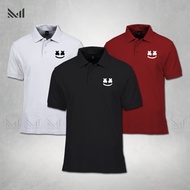 Marshmello baju kolar lelaki perempuan unisex short sleeve premium kualiti baju polo