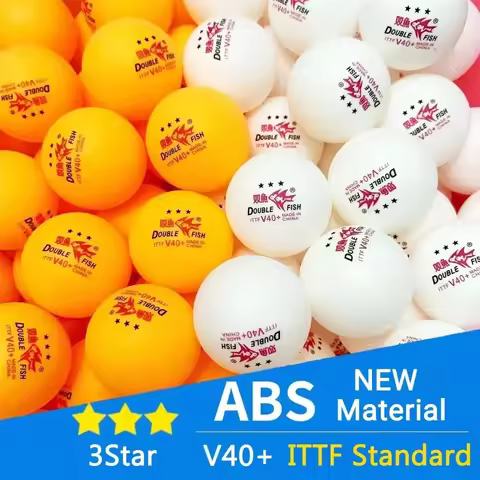 Original DOUBLE FISH V40+ 3 Star 30Pcs Ping Pong Ball Seamed ABS New Material Table Tennis Balls ITT
