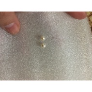 Akoya pearl earrings with pink light 4.5mm