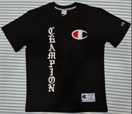 (size:L )champion 冠軍 日版 刺繡 情侶款 男女上衣 T恤 短袖衣服 運動 休閒 短袖T恤   #23旋轉生日慶