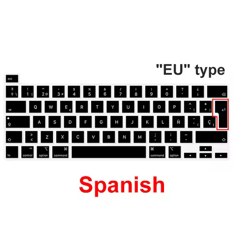 Silicone Spanish EU Version For MacBook Pro 13 A2141 M1 Chip A2338 A2251 A2289 2020 / MacBook New Pr