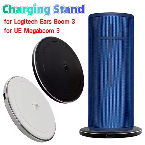 Desktop Charging Stand with Type-C Cable DC 5V-2A 10W Wireless Speaker Charger Stand for Logitech Ea