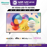 HISENSE 43 50 55 58 65 70 75 85 inch 4K UHD Smart TV A6100N A6100K Series DTS Virtual X50A6100K 55A6