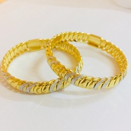 BC BANGLE-999.9-GOLD-PLATED-24K-EMAS BANGKOK BGT9