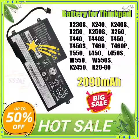 Laptop Battery for Thinkpad X230s X240 X250 X250S X260 X270 S440 S540 T440S T450 45N1109 45N1111 45N