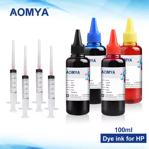 Aomya 100ml Dye Ink 950 951Refills For HP 950XL For HP 63 62 61 953 680xl Officejet Pro 251dw 276dw 