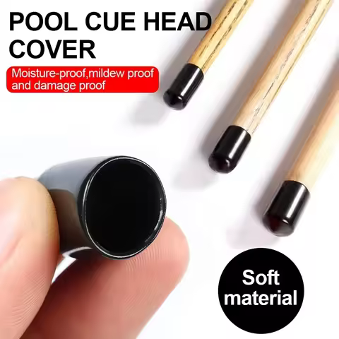 3PCS/6PCS Billiard Cue Head Rubber Protective Cover Black Eight Snooker Pool Cue Tip Moistureproof C
