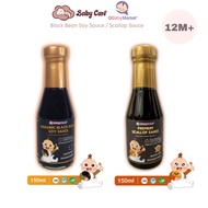 Q Baby Market Organic Black Bean Soy Sauce & Premium Scallop Sauce, Gluten Free, Sugar Free