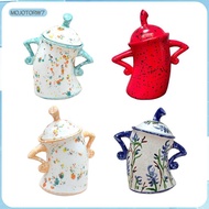 [mojotorw7] Attitude Canister Hands on Hips Tea Pot for Living Room Kitchen Countertop