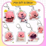 Loopy Small necklace beaver keychain, wholesale keychain cute keychain plushie keychain acrylic