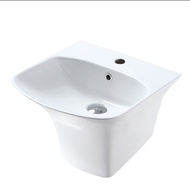 NEUCHATEL AROSA SQUARE 440 Wall Hung Basin (BSWHASQ440WT) C/W Fixing Bolt (AXWHBSS000GS)