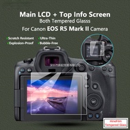 R5 II Camera Glass Film For Canon EOS R5 Mark ii Camera 9H Hardness Tempered Glass LCD Screen + Info