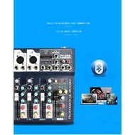 F4 USB Portable Audio Mixer 4 Channels 48v Phanton Power for Microphone Stage dj Live Streaming Stud