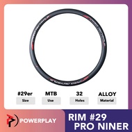 Powerplay Bicycle Wheel Rim 29er Pro Niner Alloy 32 Holes for 29er Mountain Bike