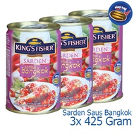 MyHomey Package 3 pcs Kings Fisher Sardines bangkok Sauce 425g Canned Food Kings Fisher