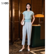 Quần công sở nữ dáng baggy màu xanh mint SIXDO (Light Mint Raw Baggy Pants)